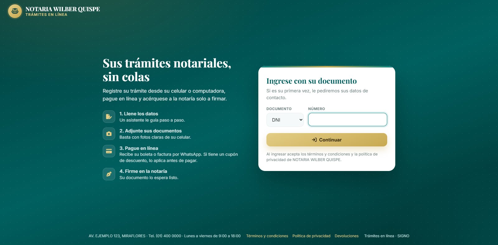 Entra solo con su DNI